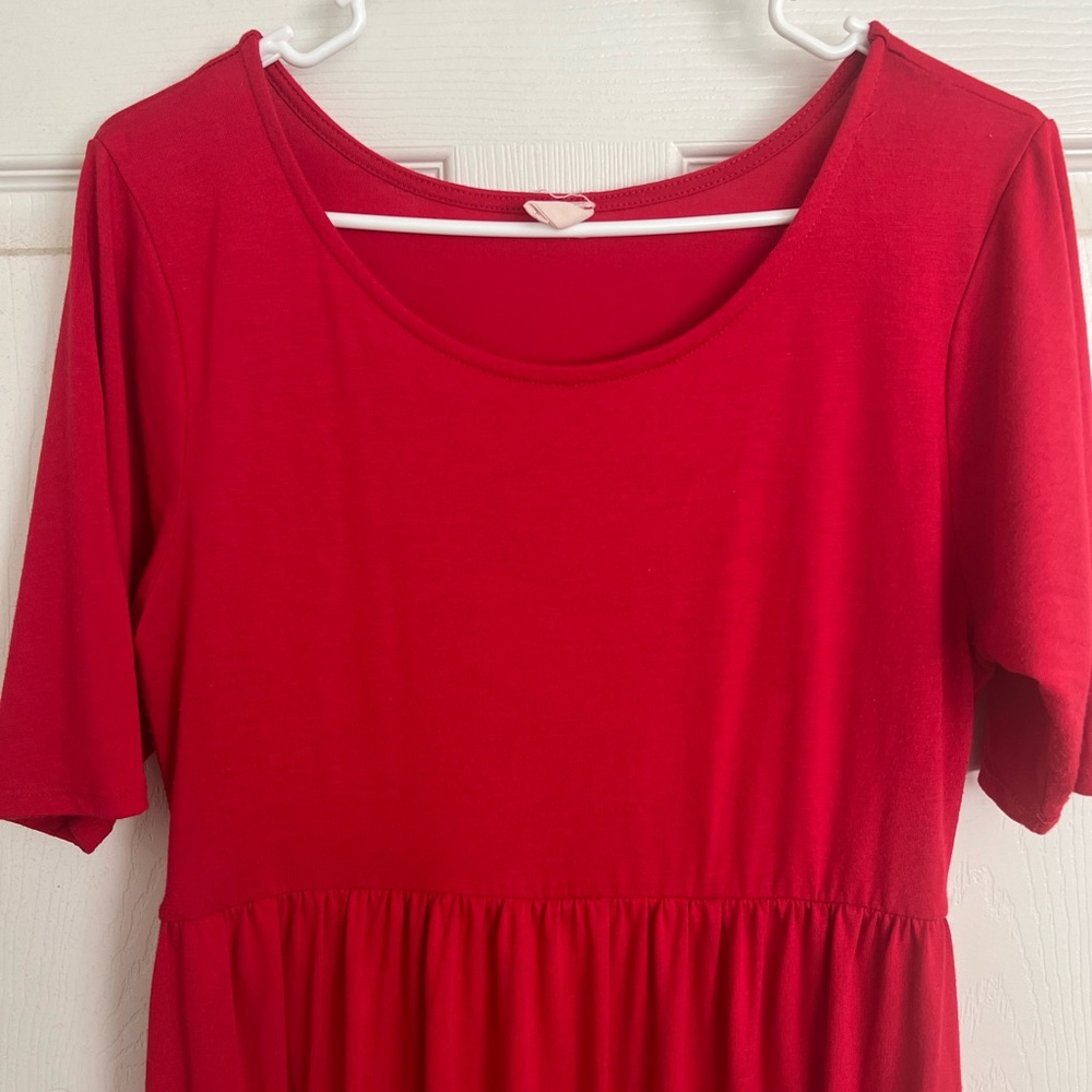 Xl PINK BLUSH maxi dress with short sleeves and pockets